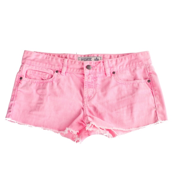 PINK Victoria's Secret Pants - PINK Victoria Secret Neon Pink Denim Shorts